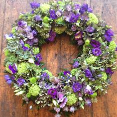 Lime and Mauve Wreath