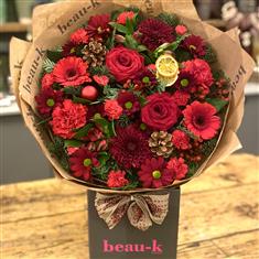 Rosy Red Christmas Bouquet