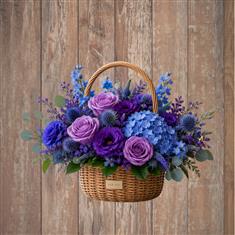 Azure Funeral Basket