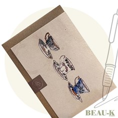 'Vintage Teacups' Watercolour Greetings Card